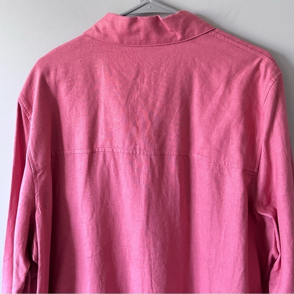 Maggie McNaughton Women's Salmon Washable Linen Blend Shirt 2X NWT Plus - Picture 8 of 15